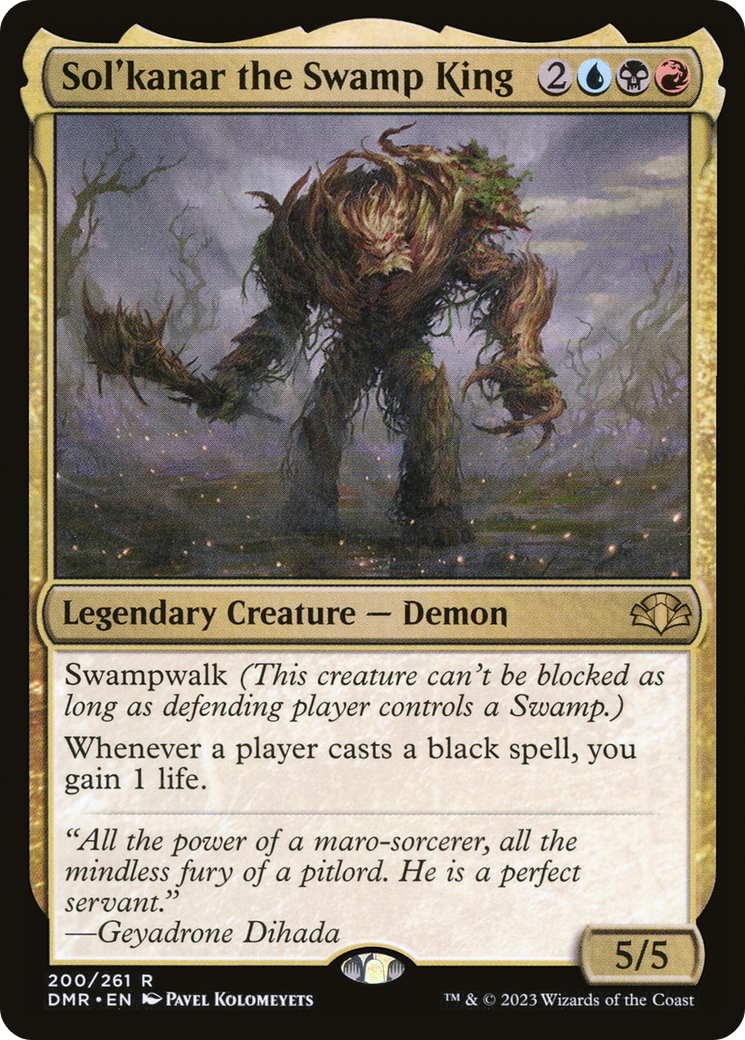 Sol'kanar the Swamp King [Dominaria Remastered] | Gate City Games LLC
