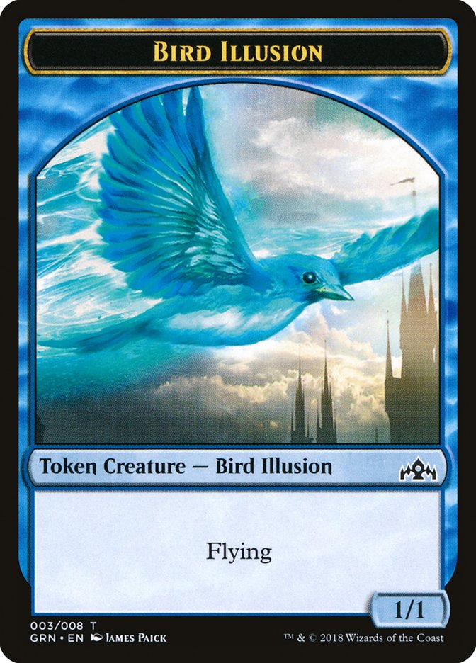 Bird Illusion Token [Guilds of Ravnica Tokens] | Gate City Games LLC