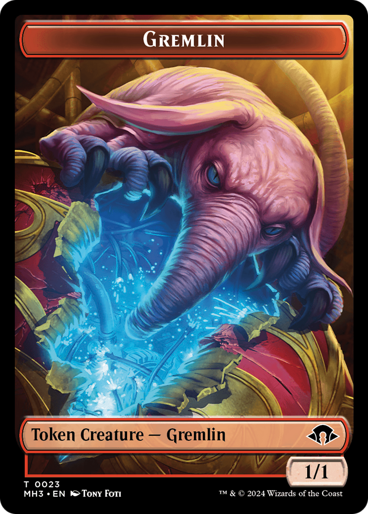 Copy (Ripple Foil) // Gremlin Double-Sided Token [Modern Horizons 3 Tokens] | Gate City Games LLC