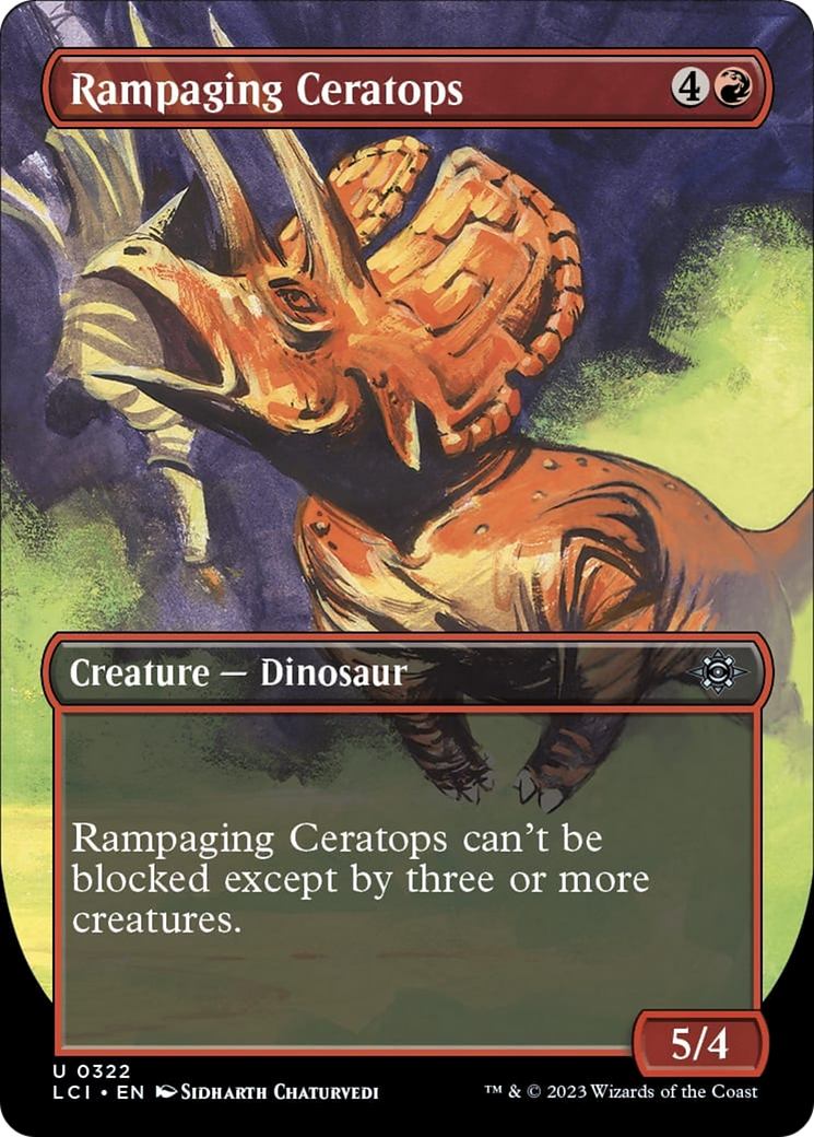 Rampaging Ceratops (Borderless) [The Lost Caverns of Ixalan] | Gate City Games LLC