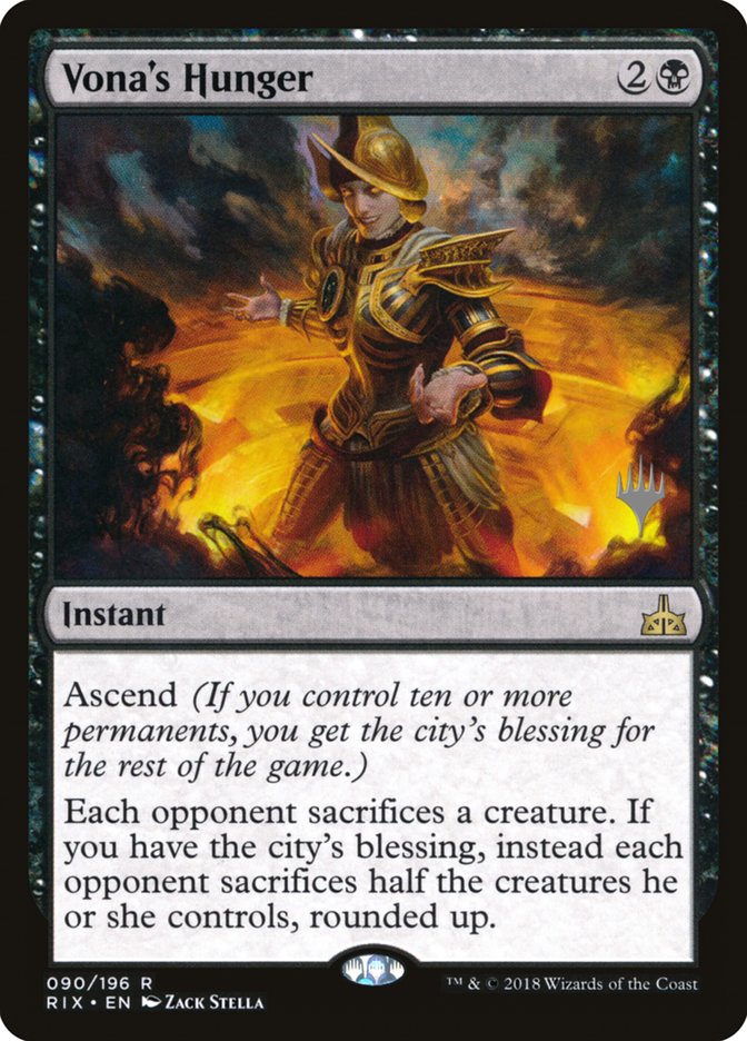 Vona's Hunger (Promo Pack) [Rivals of Ixalan Promos] | Gate City Games LLC