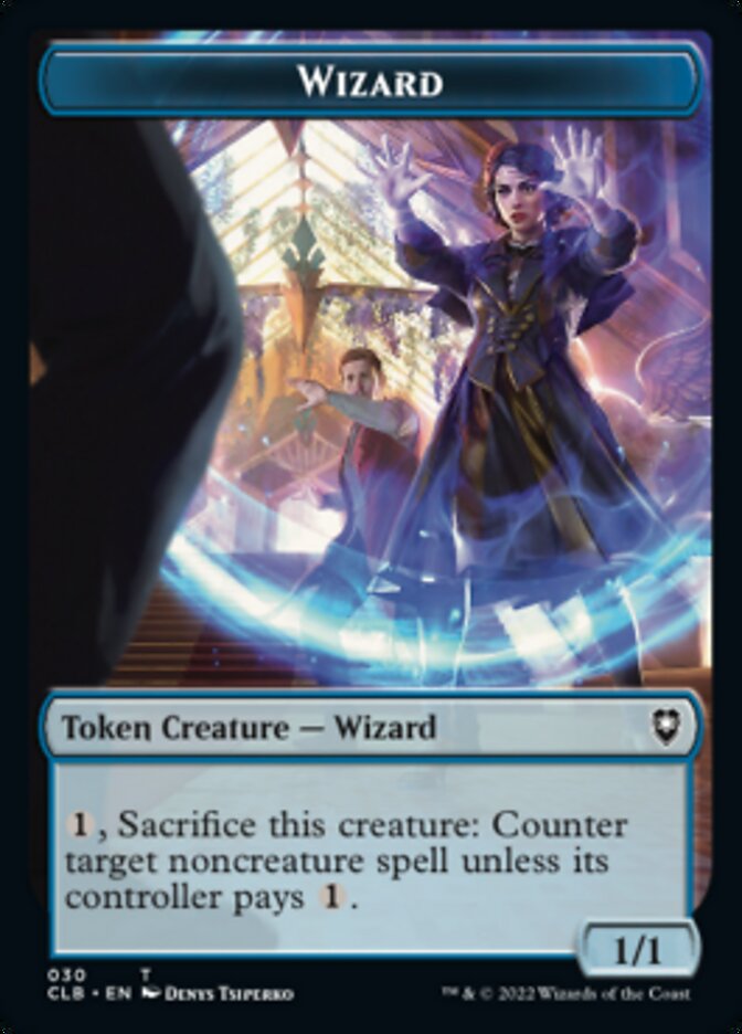 Kor Warrior // Wizard Double-Sided Token [Commander Legends: Battle for Baldur's Gate Tokens] | Gate City Games LLC