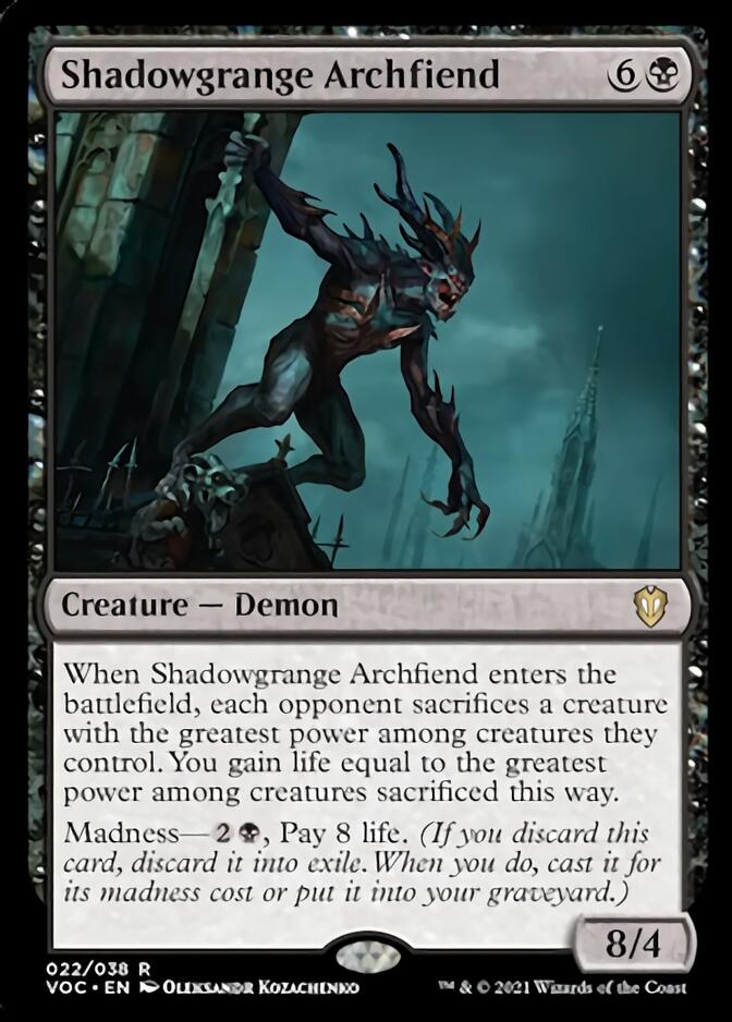 Shadowgrange Archfiend [Innistrad: Crimson Vow Commander] | Gate City Games LLC
