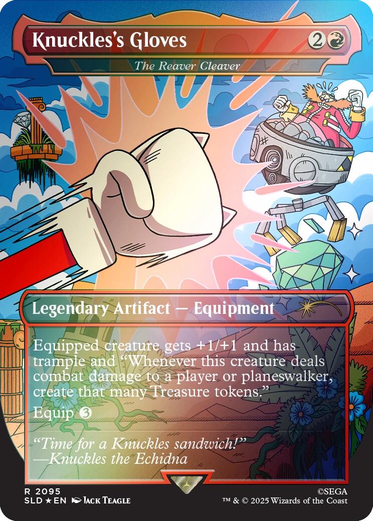 Knuckles's Gloves - The Reaver Cleaver (Rainbow Foil) [Secret Lair Drop Series] | Gate City Games LLC