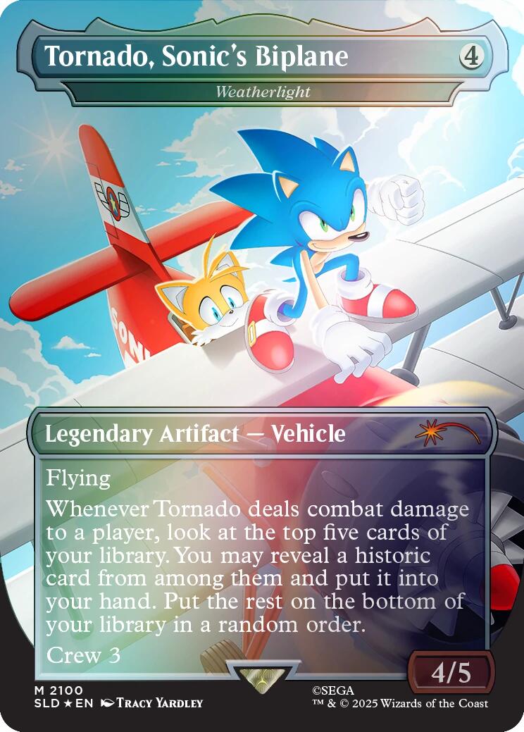 Tornado, Sonic's Biplane - Weatherlight (Rainbow Foil) [Secret Lair Drop Series] | Gate City Games LLC