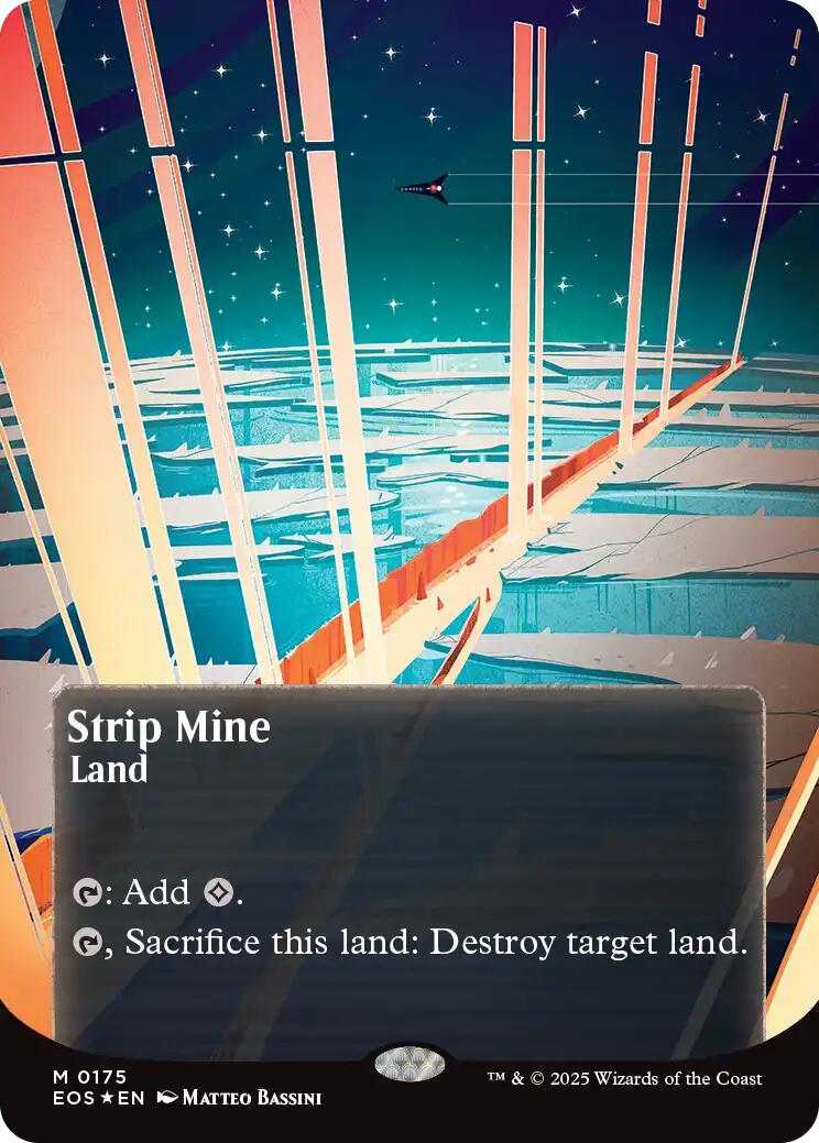 Strip Mine (0175) (Borderless) (Galaxy Foil) [Edge of Eternities: Stellar Sights] | Gate City Games LLC