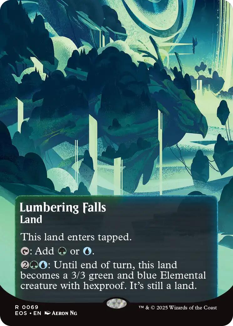 Lumbering Falls (0069) (Borderless) [Edge of Eternities: Stellar Sights] | Gate City Games LLC