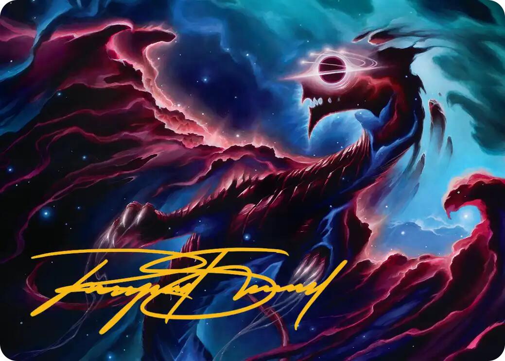 Nova Hellkite Art Card (18/54) (Gold-Stamped Signature) [Edge of Eternities Art Series] | Gate City Games LLC