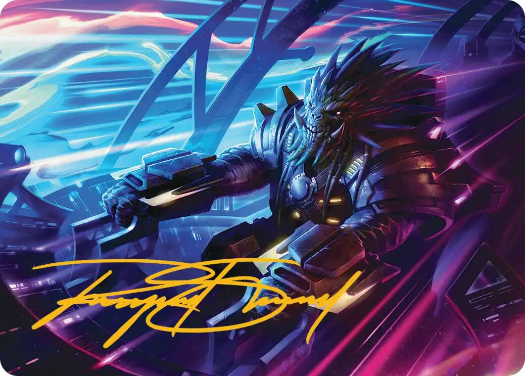 Tannuk, Steadfast Second Art Card (Gold-Stamped Signature) [Edge of Eternities Art Series] | Gate City Games LLC