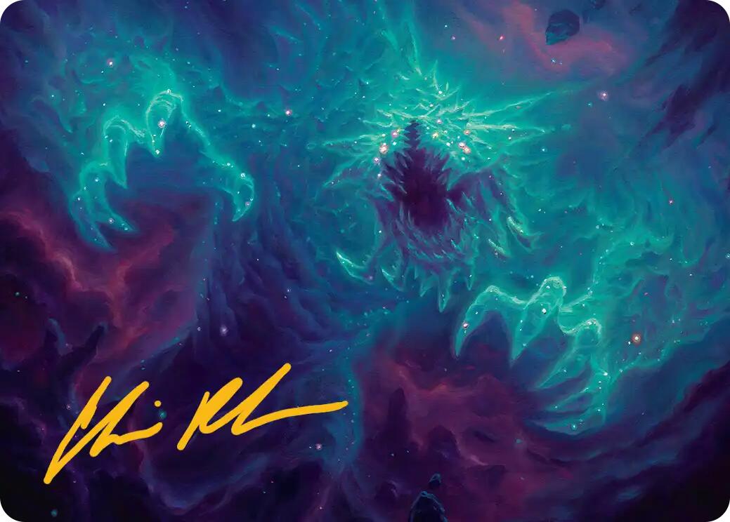 Cosmogoyf Art Card (Gold-Stamped Signature) [Edge of Eternities Art Series] | Gate City Games LLC