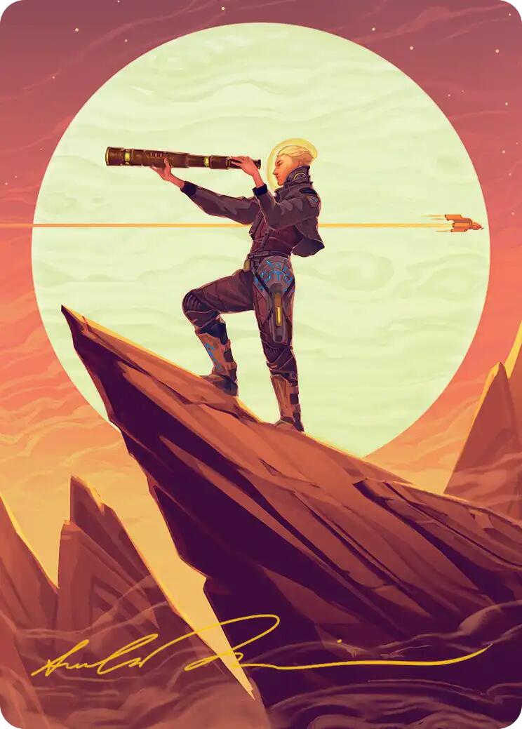 Sami, Wildcat Captain Art Card (Gold-Stamped Signature) [Edge of Eternities Art Series] | Gate City Games LLC