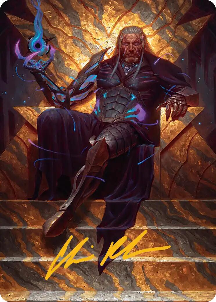 Tezzeret, Cruel Captain Art Card (1/54) (Gold-Stamped Signature) [Edge of Eternities Art Series] | Gate City Games LLC