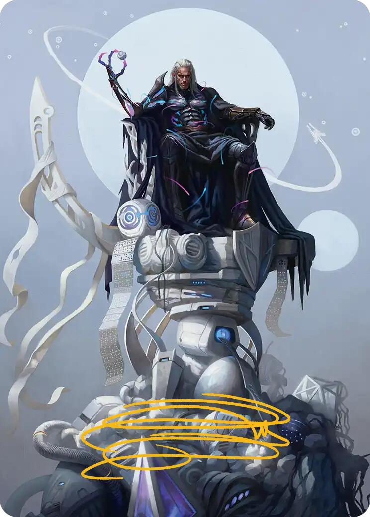 Tezzeret, Cruel Captain Art Card (35/54) (Gold-Stamped Signature) [Edge of Eternities Art Series] | Gate City Games LLC