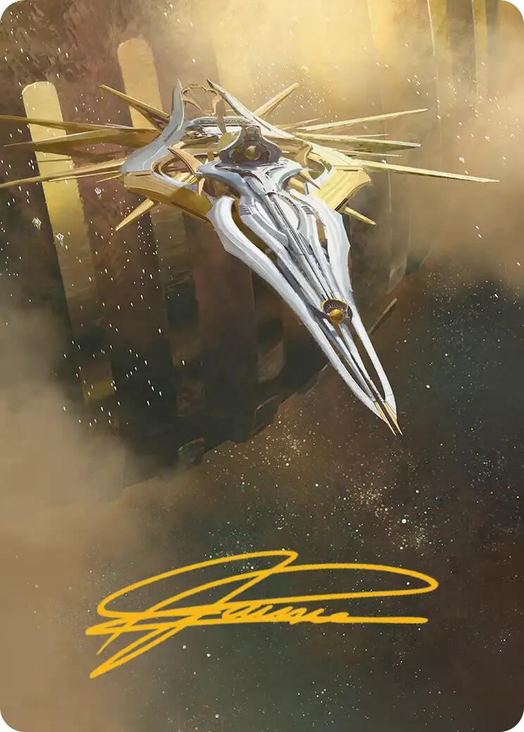 Dawnsire, Sunstar Dreadnought Art Card (Gold-Stamped Signature) [Edge of Eternities Art Series] | Gate City Games LLC