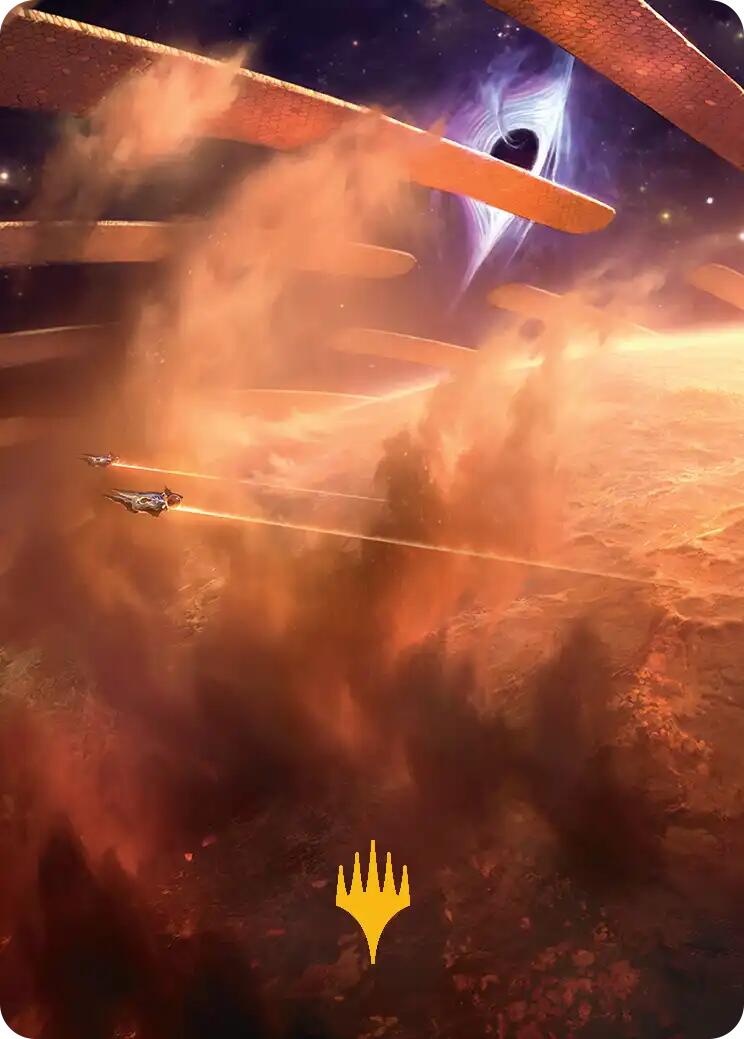 Adagia, Windswept Bastion Art Card (Gold-Stamped Planeswalker Symbol) [Edge of Eternities Art Series] | Gate City Games LLC