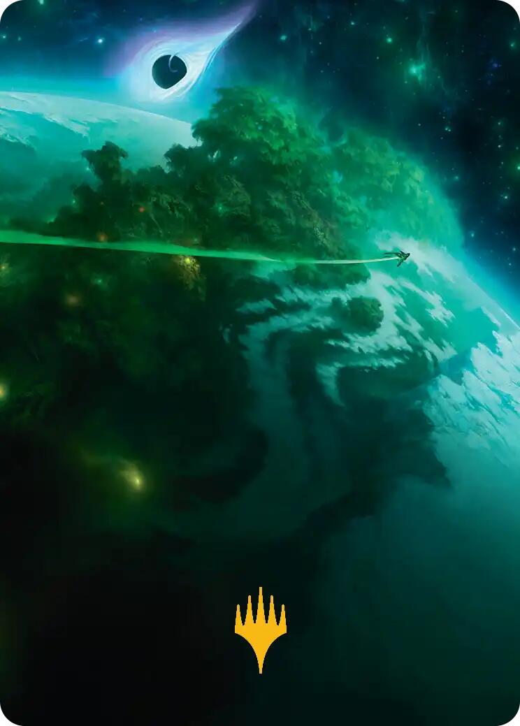 Evendo, Waking Haven Art Card (Gold-Stamped Planeswalker Symbol) [Edge of Eternities Art Series] | Gate City Games LLC