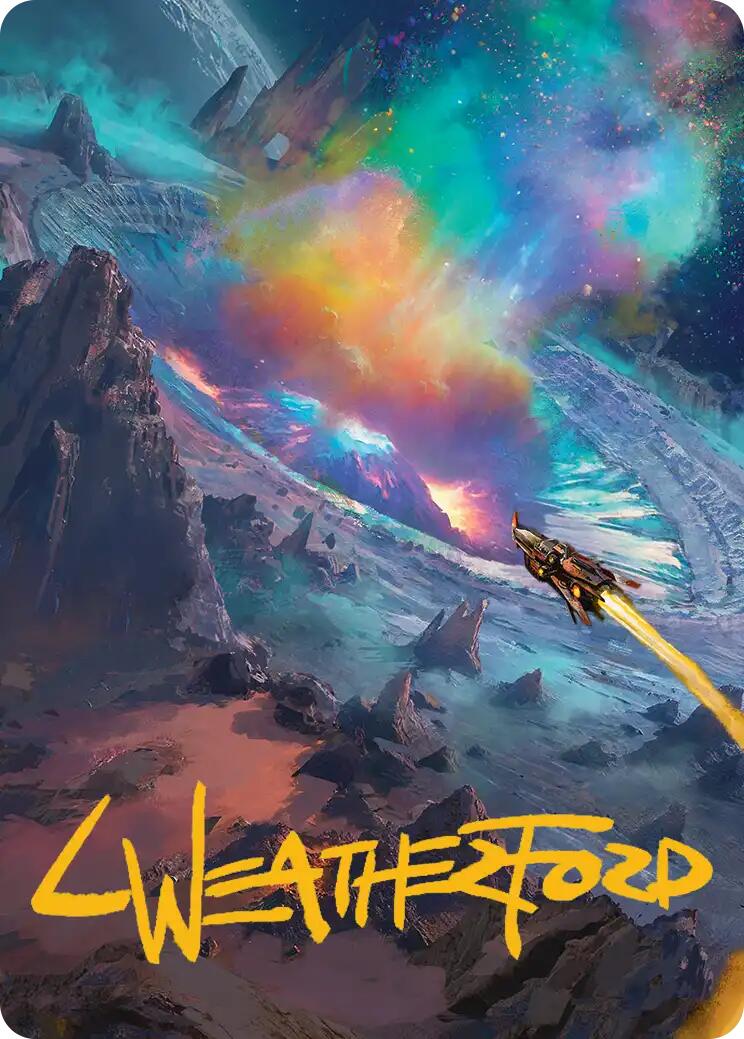 Meteor Crater Art Card (Gold-Stamped Signature) [Edge of Eternities Art Series] | Gate City Games LLC