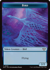 Bird // Golem (0012) Double-Sided Token [Edge of Eternities Commander Tokens] | Gate City Games LLC