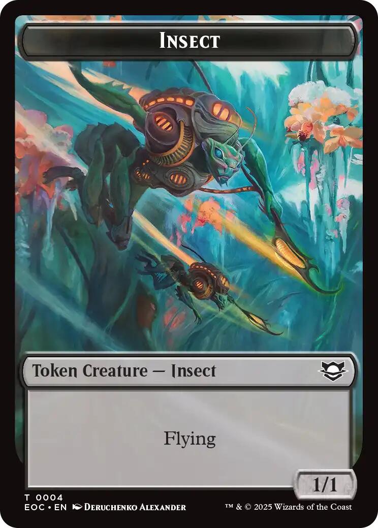 Insect // Elemental (0008) Double-Sided Token [Edge of Eternities Commander Tokens] | Gate City Games LLC