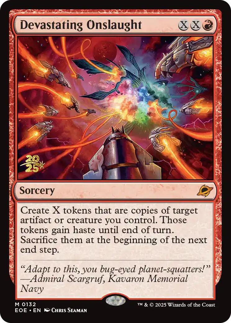Devastating Onslaught [Edge of Eternities Prerelease Promos] | Gate City Games LLC