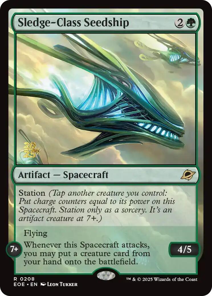 Sledge-Class Seedship [Edge of Eternities Prerelease Promos] | Gate City Games LLC