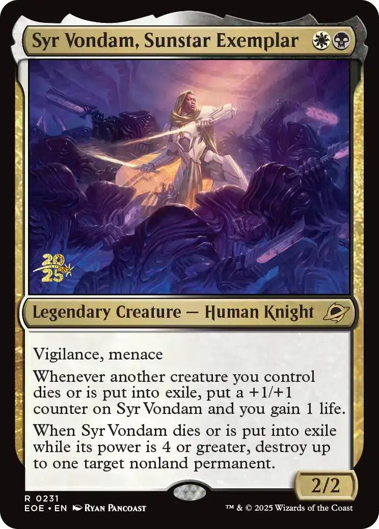 Syr Vondam, Sunstar Exemplar [Edge of Eternities Prerelease Promos] | Gate City Games LLC