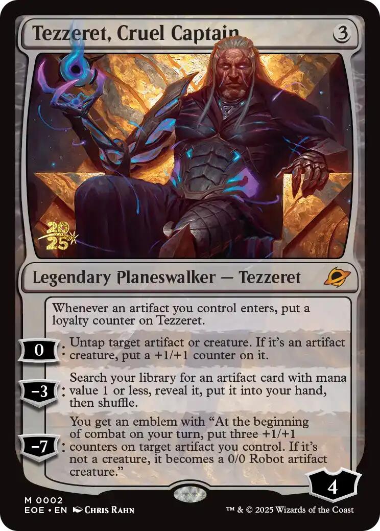 Tezzeret, Cruel Captain [Edge of Eternities Prerelease Promos] | Gate City Games LLC