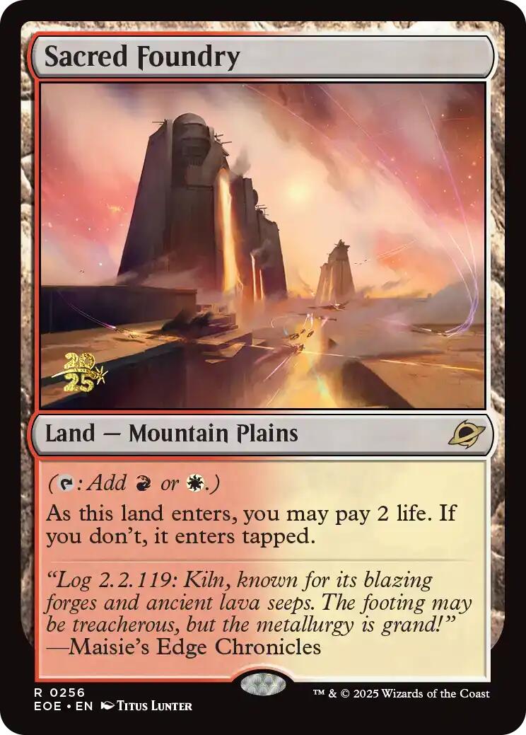 Sacred Foundry [Edge of Eternities Prerelease Promos] | Gate City Games LLC