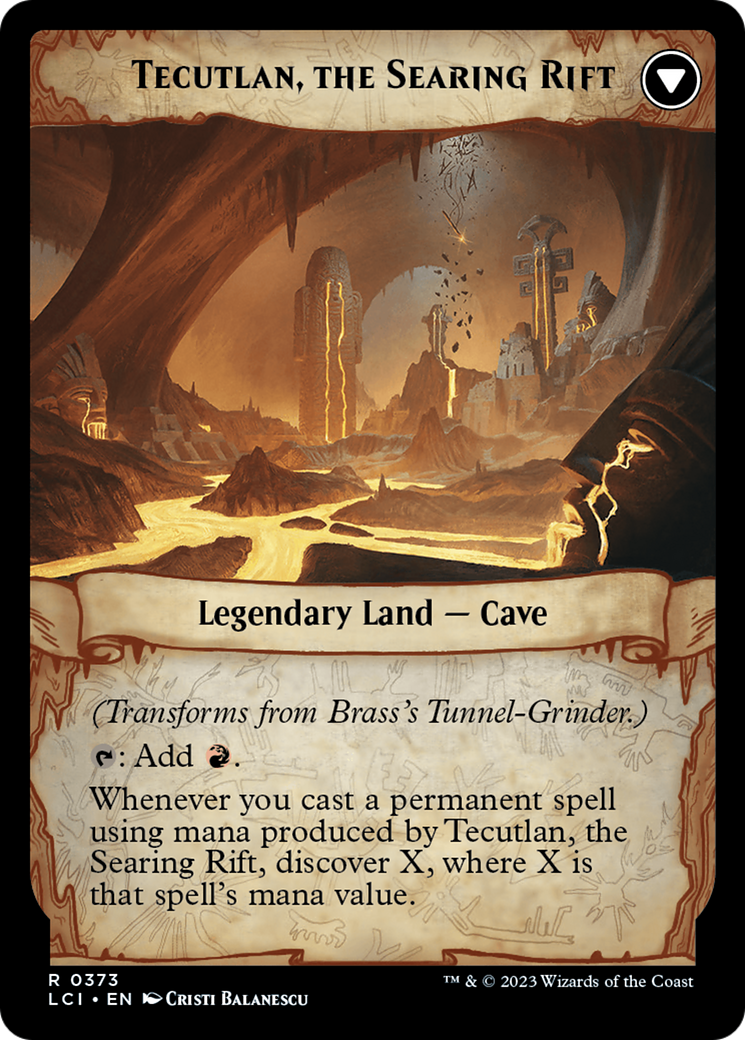 Brass's Tunnel-Grinder // Tecutlan, The Searing Rift (Extended Art) [The Lost Caverns of Ixalan] | Gate City Games LLC