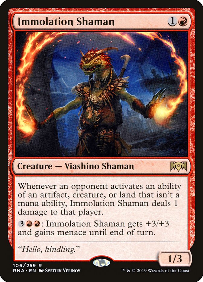 Immolation Shaman [Ravnica Allegiance] | Gate City Games LLC