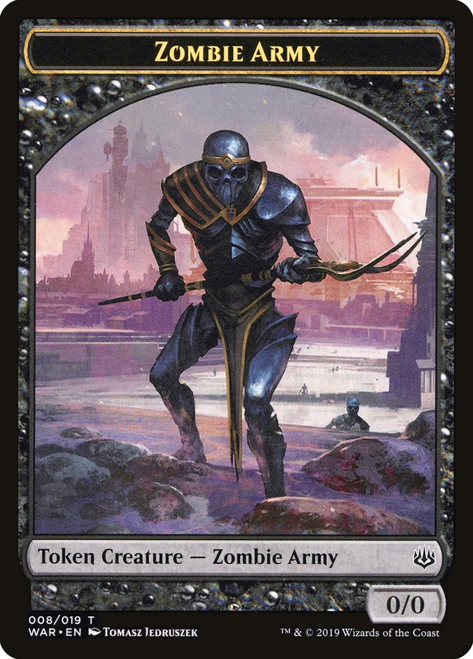Zombie Army Token (008/019) [War of the Spark Tokens] | Gate City Games LLC