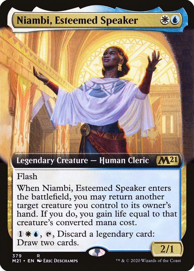 Niambi, Esteemed Speaker (Extended Art) [Core Set 2021] | Gate City Games LLC