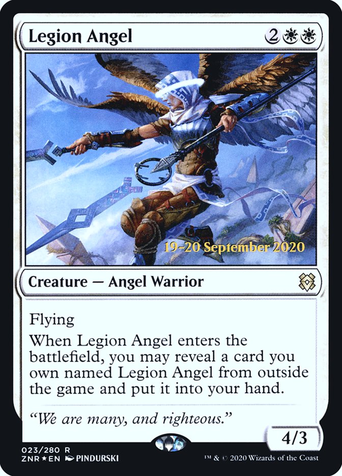 Legion Angel [Zendikar Rising Prerelease Promos] | Gate City Games LLC