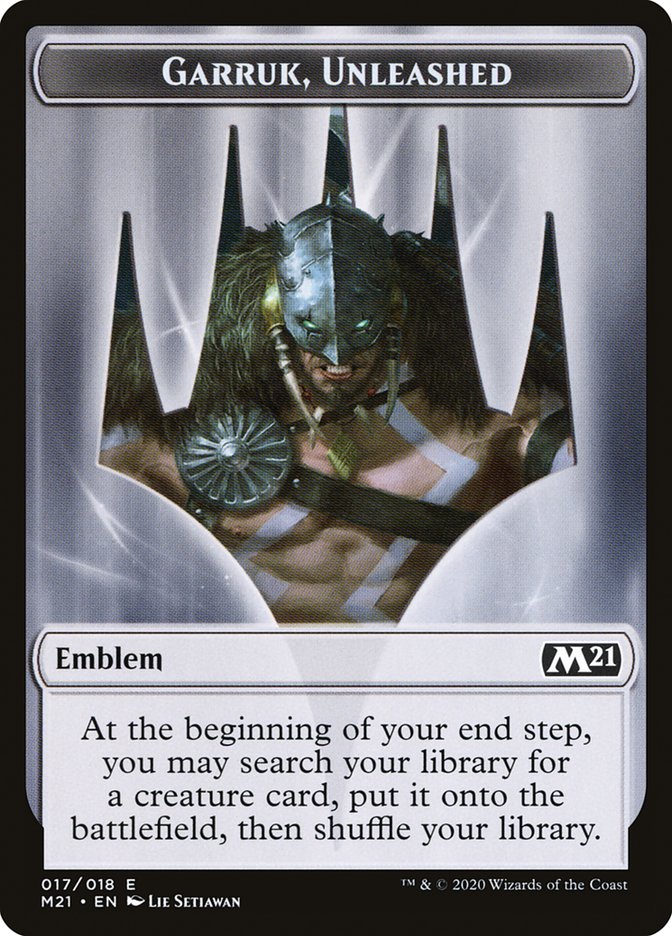 Garruk, Unleashed Emblem [Core Set 2021 Tokens] | Gate City Games LLC