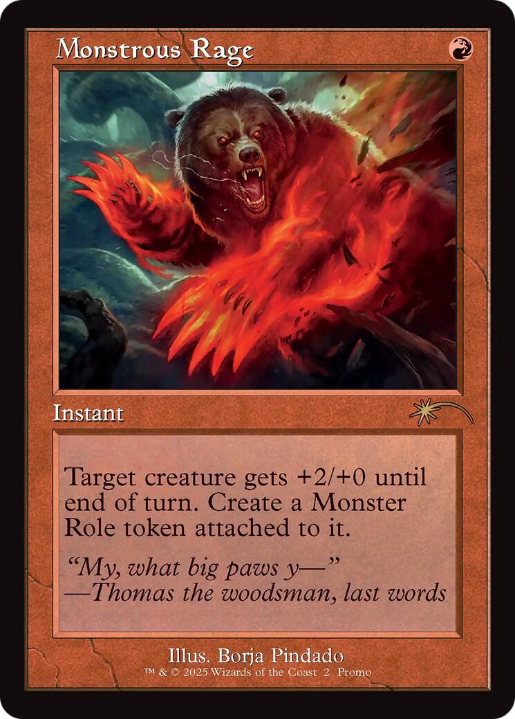 Monstrous Rage (Retro Frame) [Standard Showdown Promos] | Gate City Games LLC