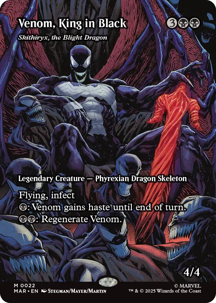 Venom, King in Black - Skithiryx, the Blight Dragon (Borderless) [Marvel's Spider-Man: Eternal-Legal] | Gate City Games LLC