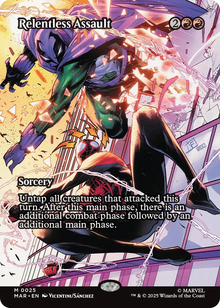 Relentless Assault (Borderless) [Marvel's Spider-Man: Eternal-Legal] | Gate City Games LLC