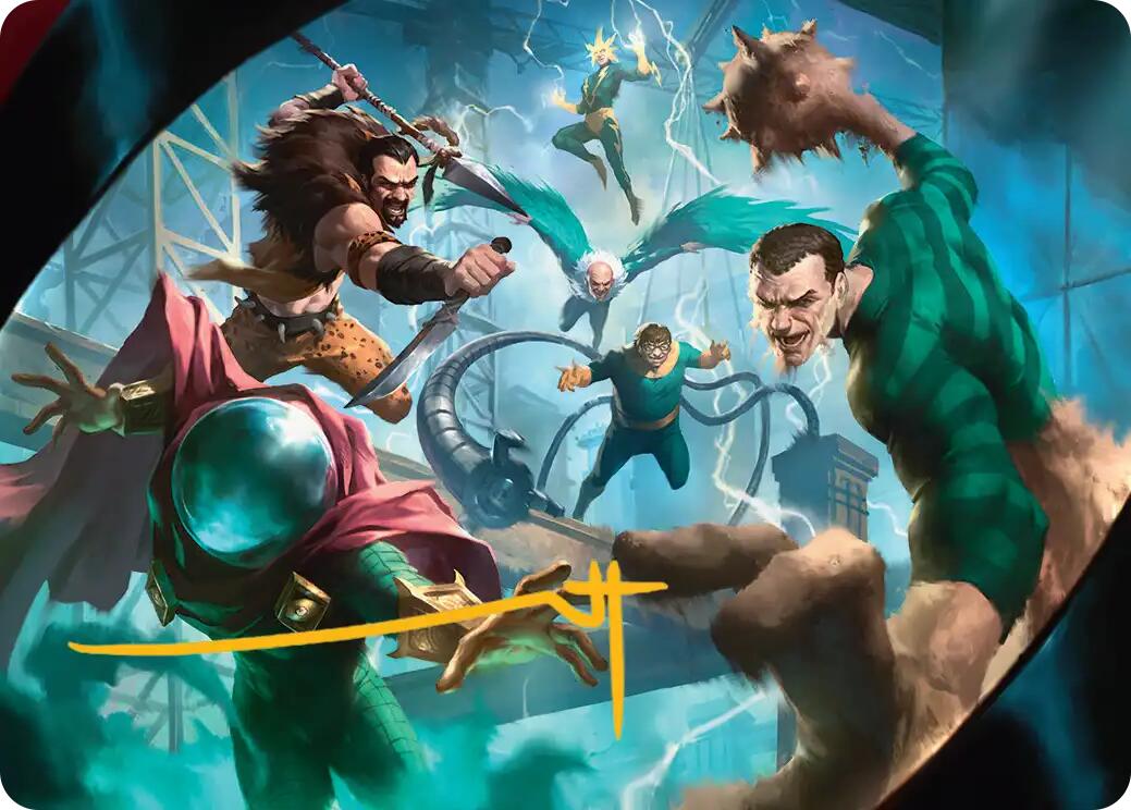 Behold the Sinister Six! Art Card (7/54) (Gold-Stamped Signature) [Marvel's Spider-Man Art Series] | Gate City Games LLC