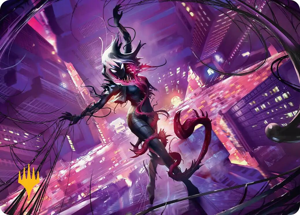 Gwenom, Remorseless Art Card (Gold-Stamped Planeswalker Symbol) [Marvel's Spider-Man Art Series] | Gate City Games LLC