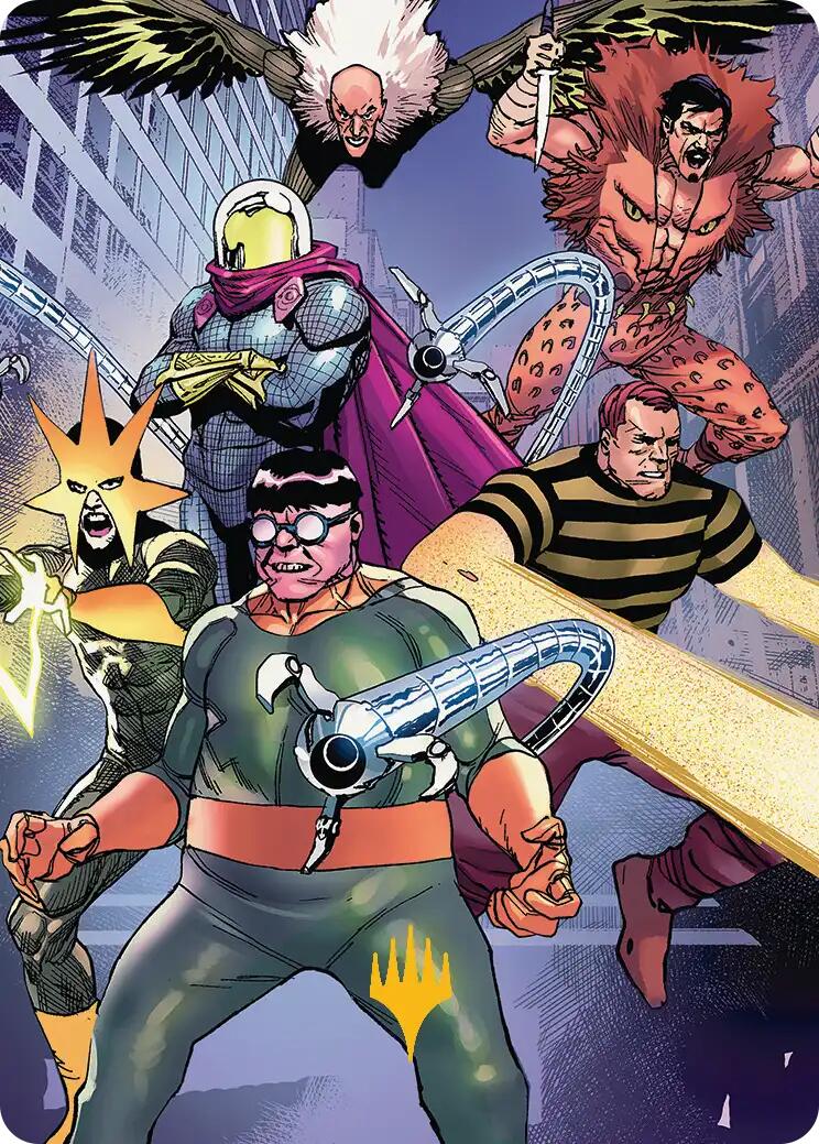 Behold the Sinister Six! Art Card (45/54) (Gold-Stamped Planeswalker Symbol) [Marvel's Spider-Man Art Series] | Gate City Games LLC