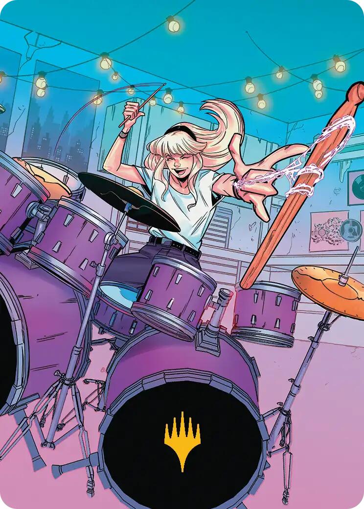 Gwen Stacy Art Card (Gold-Stamped Planeswalker Symbol) (34/54) [Marvel's Spider-Man Art Series] | Gate City Games LLC