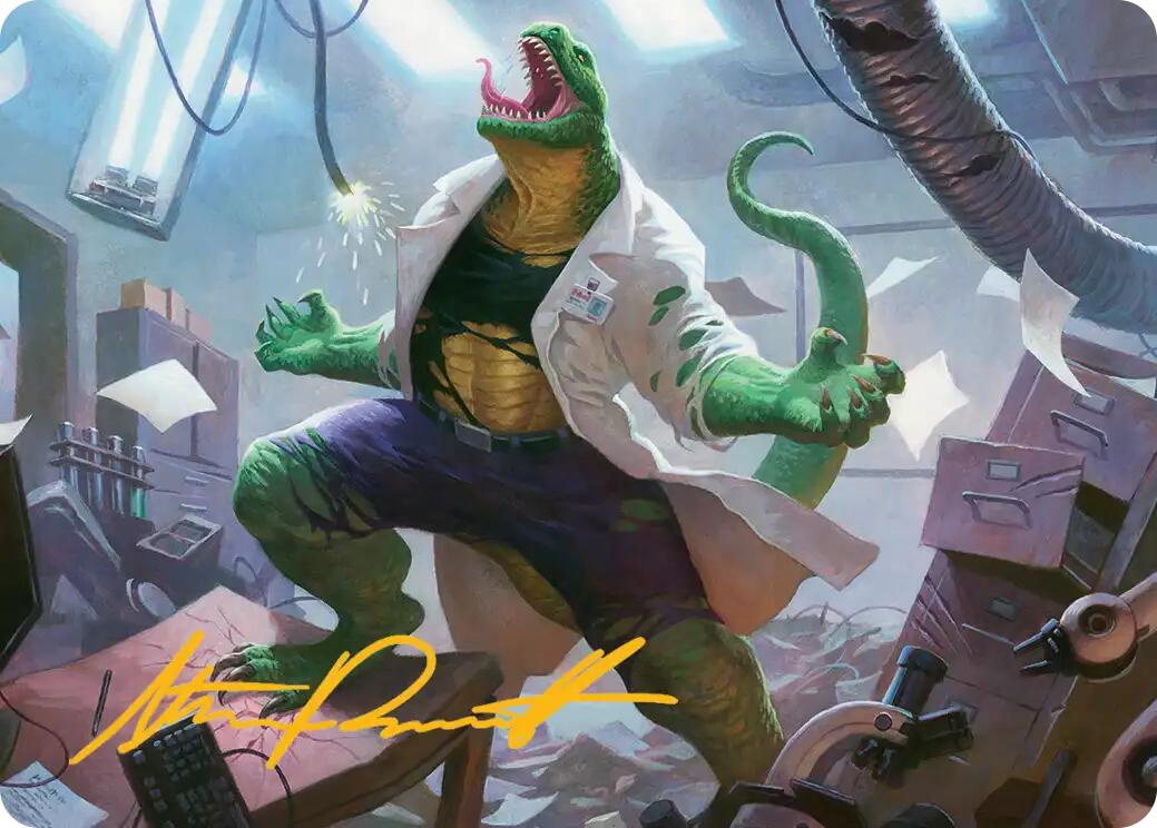 Lizard, Connors's Curse Art Card (Gold-Stamped Signature) [Marvel's Spider-Man Art Series] | Gate City Games LLC