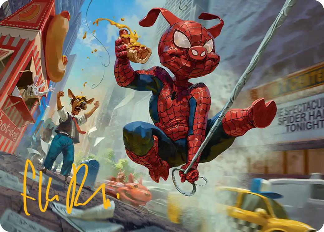 Spider-Ham, Peter Porker Art Card (Gold-Stamped Signature) [Marvel's Spider-Man Art Series] | Gate City Games LLC