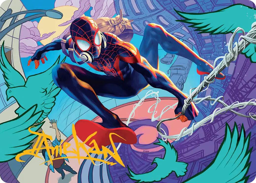 Spider-Man, Brooklyn Visionary Art Card (Gold-Stamped Signature) [Marvel's Spider-Man Art Series] | Gate City Games LLC