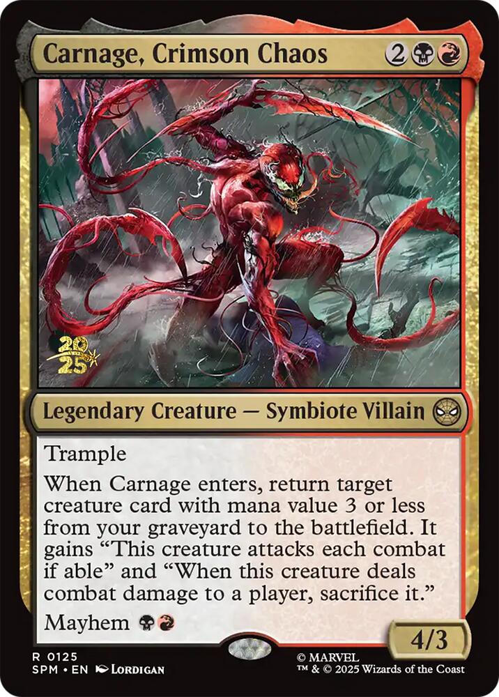 Carnage, Crimson Chaos [Marvel's Spider-Man Prerelease Promos] | Gate City Games LLC