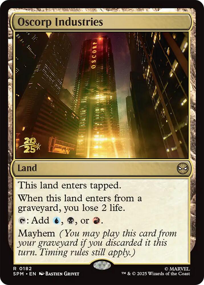 Oscorp Industries [Marvel's Spider-Man Prerelease Promos] | Gate City Games LLC