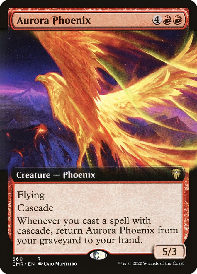 Aurora Phoenix (Extended Art) [Commander Legends] | Gate City Games LLC