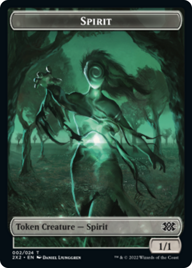 Liliana, the Last Hope Emblem // Spirit (002) Double-Sided Token [Double Masters 2022 Tokens] | Gate City Games LLC