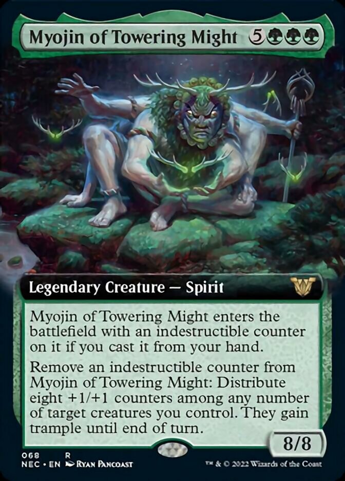 Myojin of Towering Might (Extended Art) [Kamigawa: Neon Dynasty Commander] | Gate City Games LLC