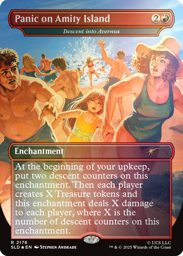 Panic on Amity Island - Descent into Avernus (Rainbow Foil) [Secret Lair Drop Series] | Gate City Games LLC